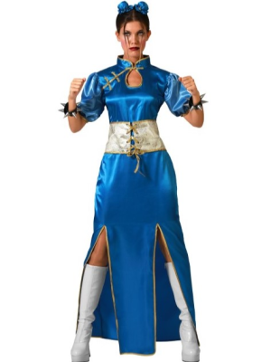 còpia de Disfraz De Luchadora Fighter Azul