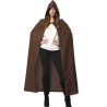 Capa Marrón Con Capucha Adulto - Disfraces Medievales - Capas