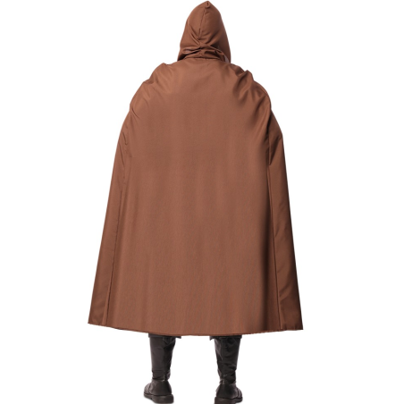 Capa Marrón Con Capucha Adulto - Disfraces Medievales - Capas