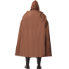 Capa Marrón Con Capucha Adulto - Disfraces Medievales - Capas