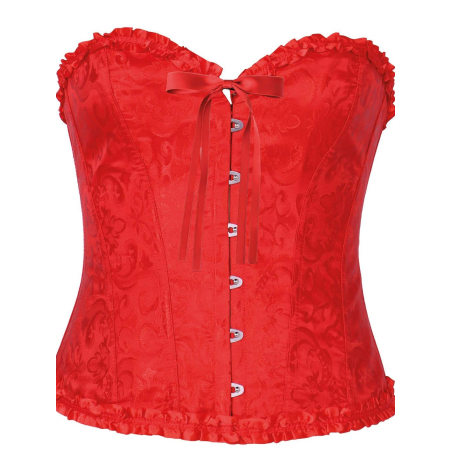 Corset Rojo Corazon Detalle - Corpiños y Corsets - Corpiños y Chalecos