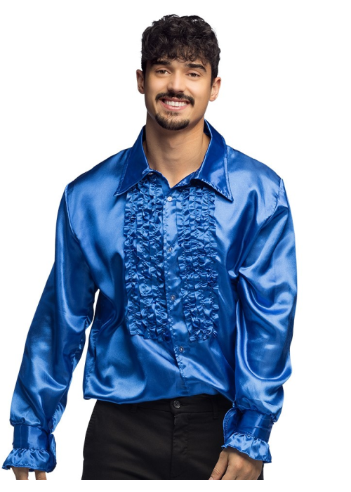 Camisa Disco Azul Hombre - Disfraces de Disco para Hombre
