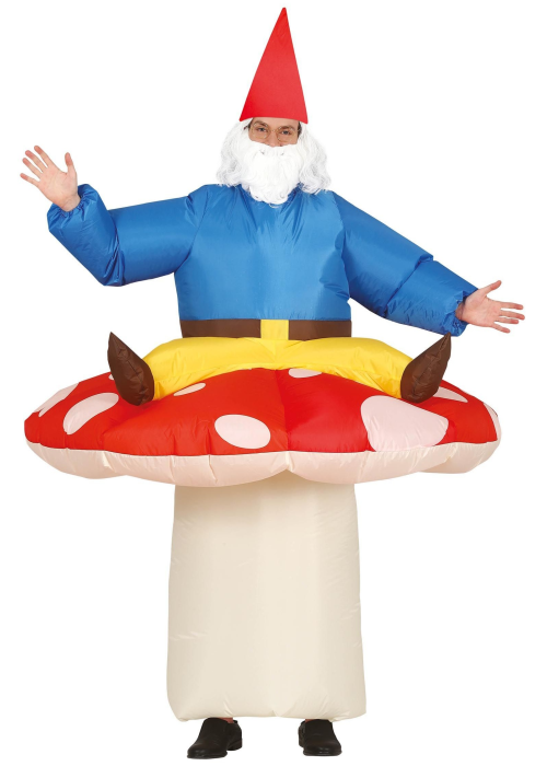 Disfraz De Enanito Sobre Seta Hinchable - Disfraces de Duendes para Hombre