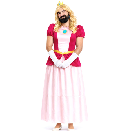 Disfraz de princesa rosa Peach Hombre - Disfraces Despedidas de Soltero