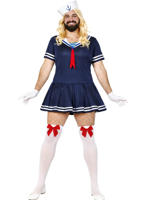 Disfraz De Marinera para Hombre - Disfraces Despedidas de Soltero - Disfraces de Mujer para Hombre