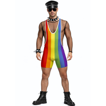 Disfraz de Sado Arcoiris para hombre - Disfraces despedidas de Soltero - Disfraces Cachondos para Hombre