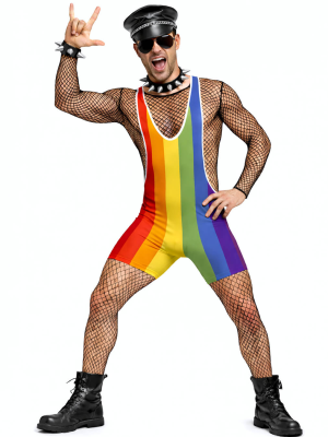 Disfraz de Sado Arcoiris para hombre - Disfraces despedidas de Soltero - Disfraces Cachondos para Hombre