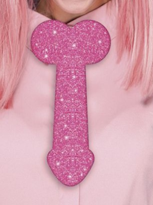 Corbata Pene Gliter Rosa - Pañuelos y Corbatas para Despedidas