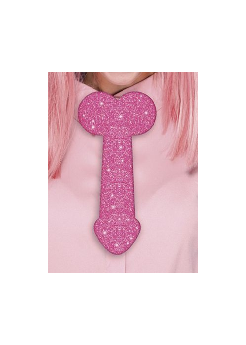 Corbata Pene Gliter Rosa - Pañuelos y Corbatas para Despedidas