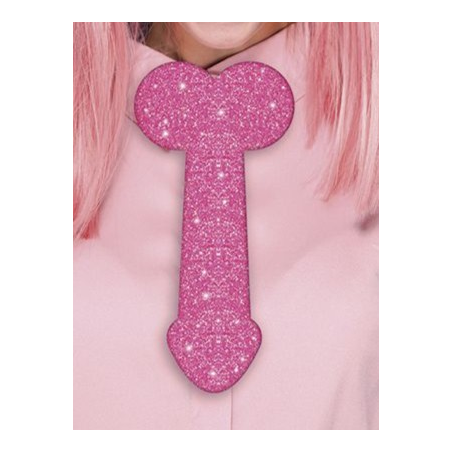 Corbata Pene Gliter Rosa - Pañuelos y Corbatas para Despedidas