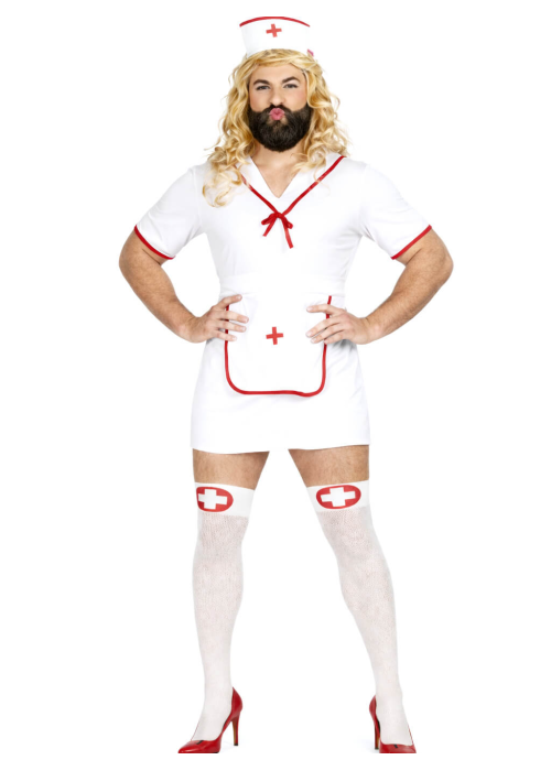 Disfraz De Enfermera para Hombre - Disfraces Despedidas de Soltero - Disfraz de Medicos y Enfermeras