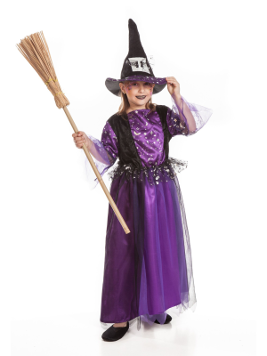 Disfraz de Bruja Morada Niña - Disfraces de Brujas y Hechiceros para Niñas