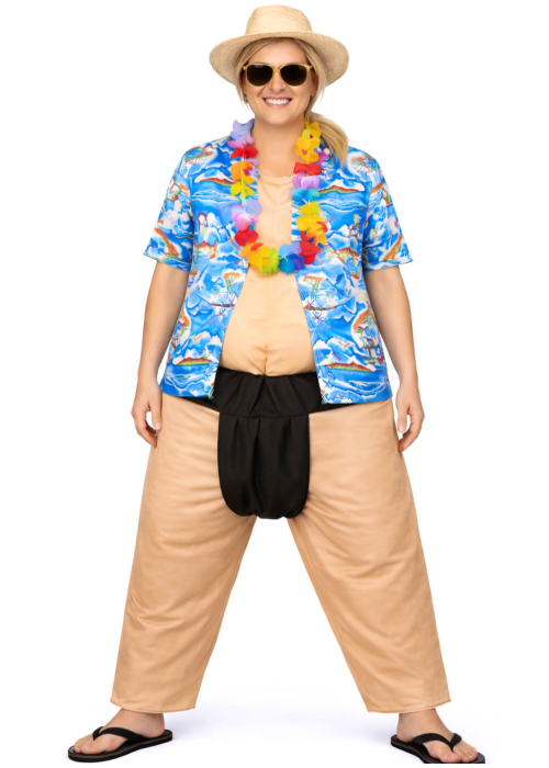 Disfraz De Turista Gordo Mujer - Disfraces Originales - Disfraces despedida Soltera - Los mas vendidos