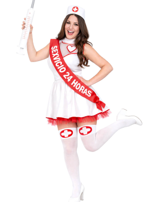 Disfraz de Enfermera Corazon Mujer - Disfraces Despedidas de Soltera - Disfraces despedida Soltera - Los mas vendidos
