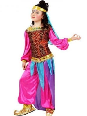 Vestit De Princesa Àrab De Color Rosa Nen