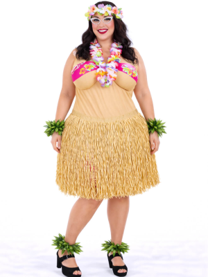 Disfraz De Hawaiana Gorda Mujer - Disfraces Despedidas Soltera - Disfraces Despedida  Soltera