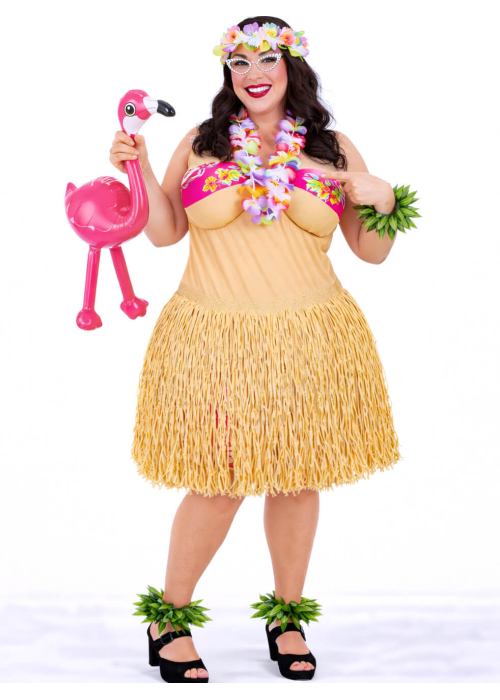 Disfraz De Hawaiana Gorda Mujer - Disfraces Despedidas Soltera - Disfraces Despedida  Soltera