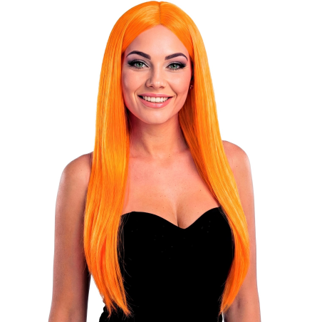 Peluca Melena Larga Naranja - Pelucas