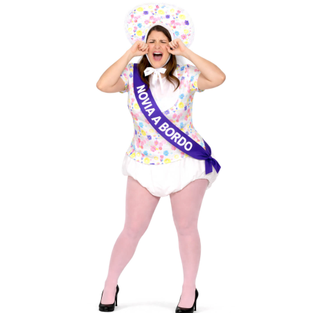 Disfraz De Bebe A Bordo Mujer - Disfraces Despedida de Soltera - Disfraces Despedida  Soltera