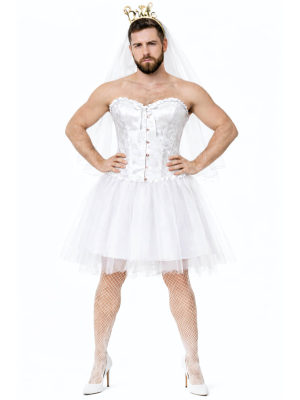 Disfraz De Novia Corset Hombre - Disfraces Despedidas de Soltero - Disfraces despedida Soltero - Los mas vendidos