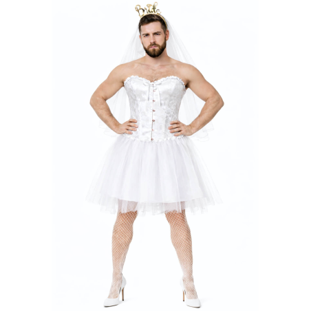 Disfraz de Novia Corset Hombre - Disfraces Despedidas de Soltero