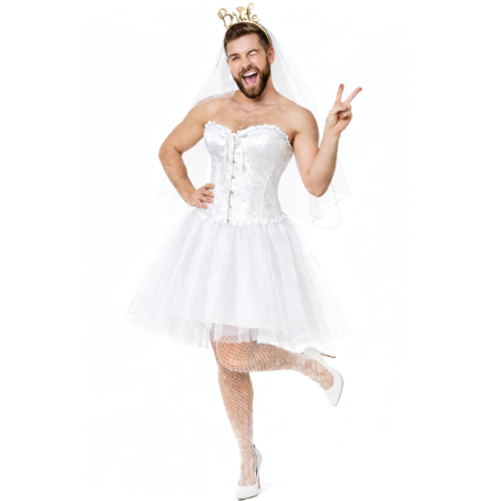 Disfraz de Novia Corset Hombre - Disfraces Despedidas de Soltero