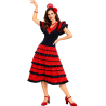 Disfraz De Sevillana Corto Rojo y Negro - Disfraces Feria de Abril - Disfraces de Sevillana para Mujer