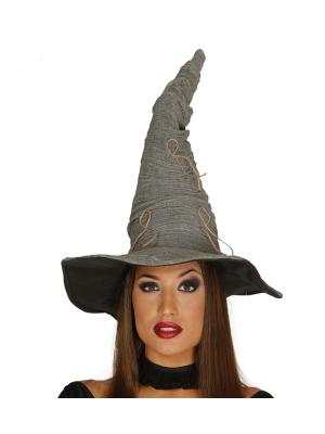 Sombrero Bruja Gris - Complementos Halloween y Terror