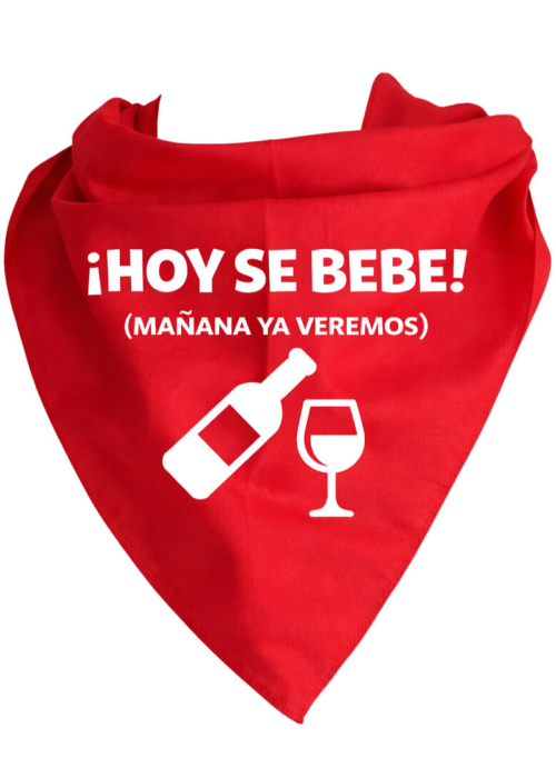 Pañuelo Para Despedidas Hoy Se Bebe - Complementos Despedidas - Pañuelos y Corbatas para Despedidas