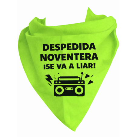 Pañuelo Para Despedidas Despedida Noventera Verde - Complementos Despedidas - Pañuelos y Corbatas para Despedidas