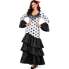 Disfraz De Sevillana Blanco y Negro Mujer - Disfraces Feria de Abril - Disfraces de Sevillana para Mujer