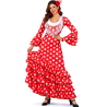 Disfraz De Sevillana Rojo y Blanco Mujer - Disfraces Feria de Abril - Disfraces de Sevillana para Mujer