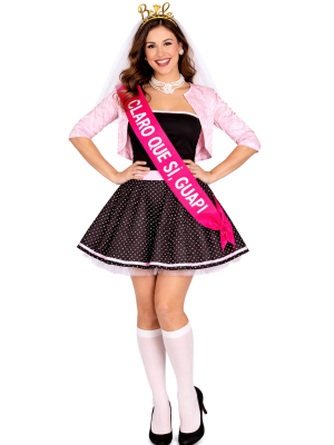 Disfraz De Novia Pink Con Banda - Disfraces Despedidas De Soltera - Disfraces Despedida  Soltera