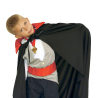 Capa Negra Cuello Rojo Infantil - Capas