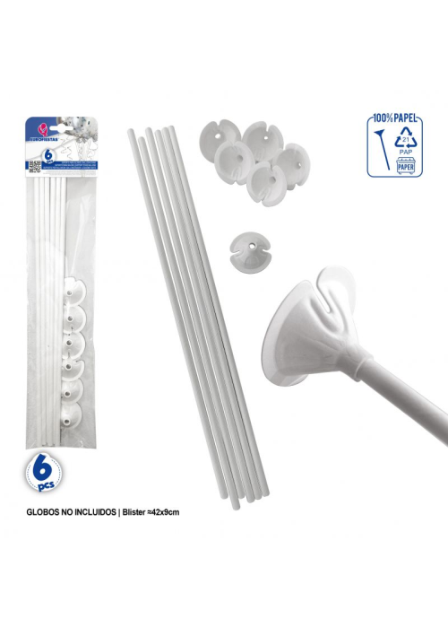 Varillas Para Globo De 40cm 6 Unidades - Articulos y Decoracion de Fiesta