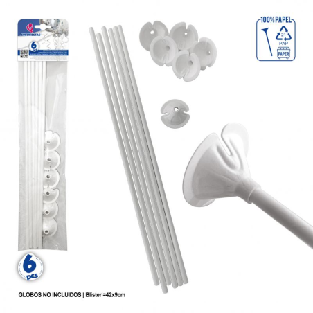 Varillas Para Globo De 40cm 6 Unidades - Articulos y Decoracion de Fiesta