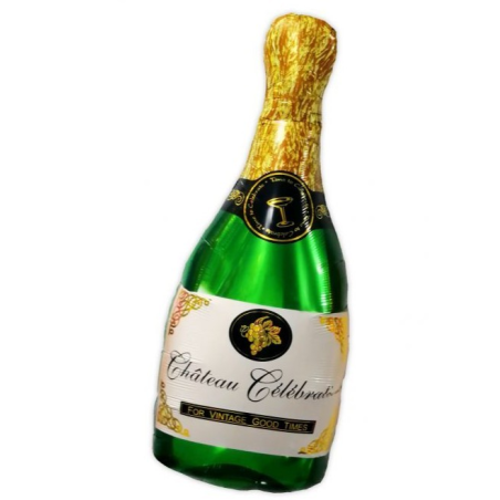 Globo Botella De Champagne Foil 86cm - Globos de Formas Metalizados