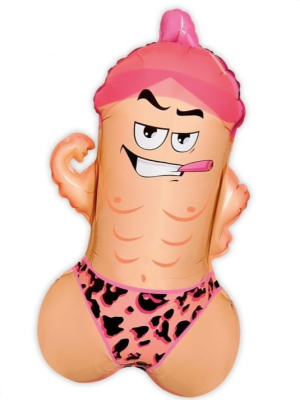 Globo Pene Musculoso 68cm - Despedidas Soltera