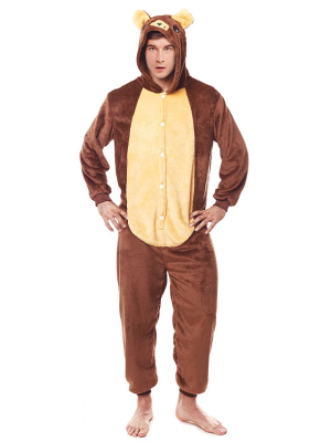 Disfraz De Oso Marron Pijama Peluche