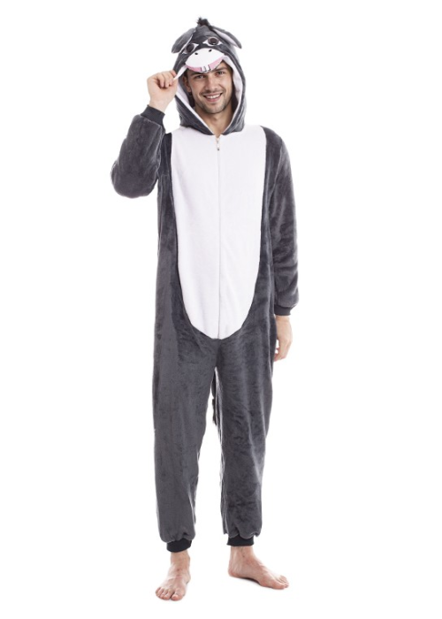 Disfraz De Burro Pijama Peluche Para Adulto