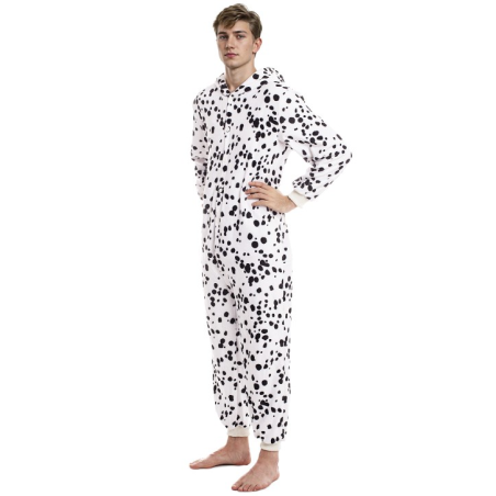 Disfraz De Perro Dalmata Pijama Peluche - Disfraces de Animales Adultos