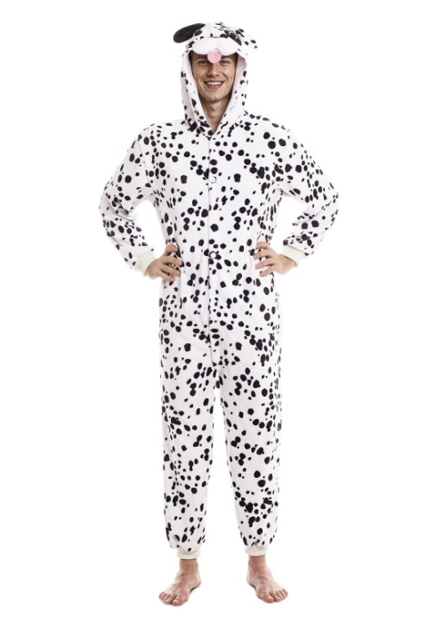 Disfraz De Perro Dalmata Pijama Peluche - Disfraces de Animales Adultos