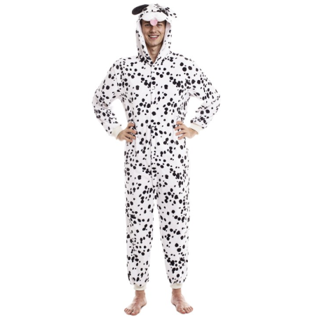 Disfraz De Perro Dalmata Pijama Peluche - Disfraces de Animales Adultos
