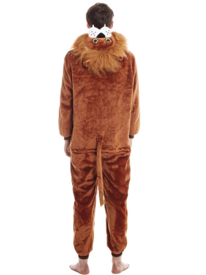 Disfraz De Leon Pijama Peluche Adulto - Disfraces de Animales Adultos