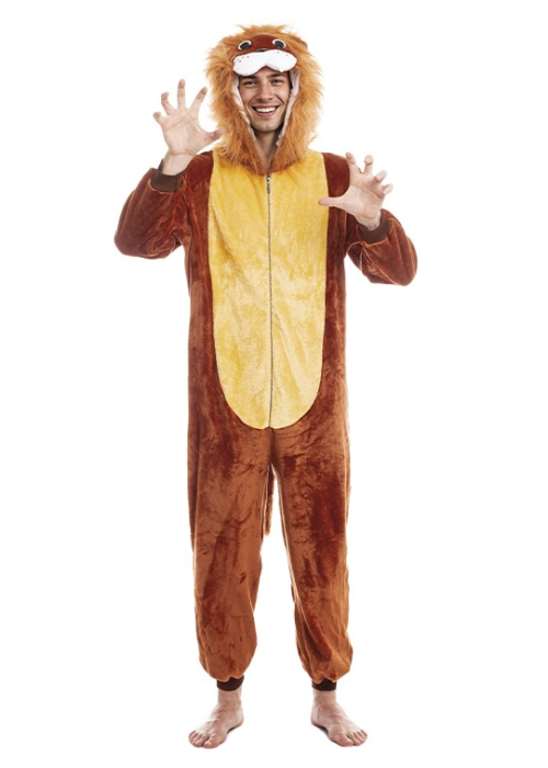 Disfraz De Leon Pijama Peluche Adulto - Disfraces de Animales Adultos