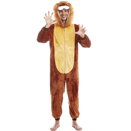 Disfraz De Leon Pijama Peluche Adulto - Disfraces de Animales Adultos