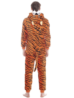Disfraz De Tigre Pijama Peluche Para Adulto - Disfraces de Animales Adultos