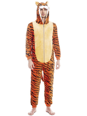 Disfraz De Tigre Pijama Peluche Para Adulto - Disfraces de Animales Adultos