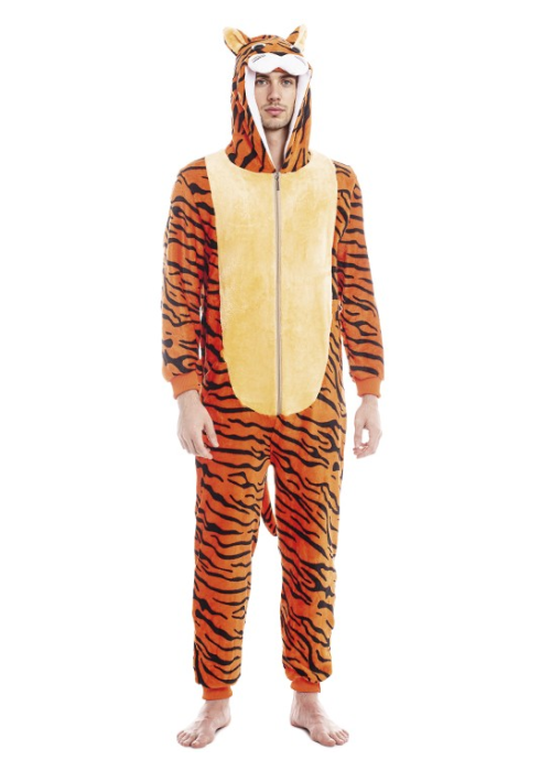Disfraz De Tigre Pijama Peluche Para Adulto - Disfraces de Animales Adultos