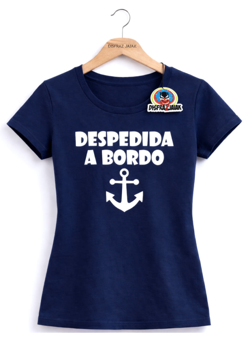 Camiseta Despedida A Bordo Azul - Camisetas Despedidas Soltera - Camisetas y Delantales para Despedidas